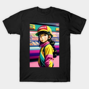 Cute Japanese girl anime,Vintage 90's anime style T-Shirt